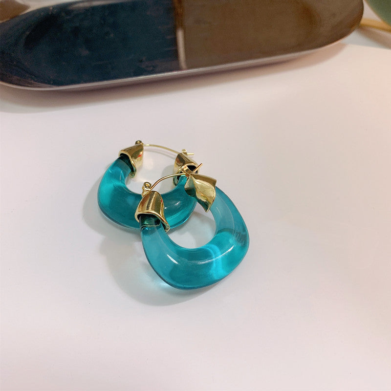 Just lil things Blue Hoop  Earrings  jlt11369